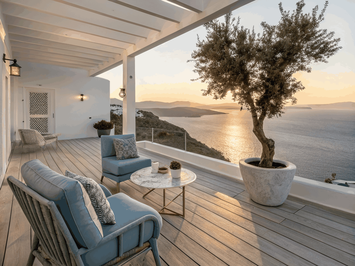 Luxury terrace view